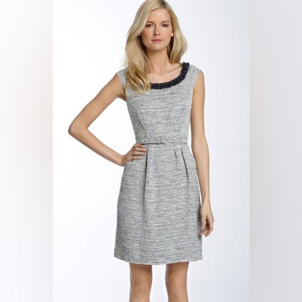 Kate Spade New York Beaded Jacquard Josie Dress with Belt and Pockets